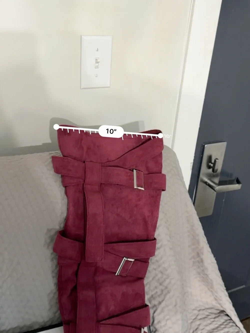 Cape Robbin Burgundy Over-the-Knee Suede Stiletto Boot